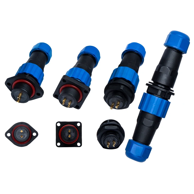 Водонепроницаемый разъем SP16 IP68 Кабельный штекер и гнездо 2 3 4 5 6 7 9 Pin - купить по