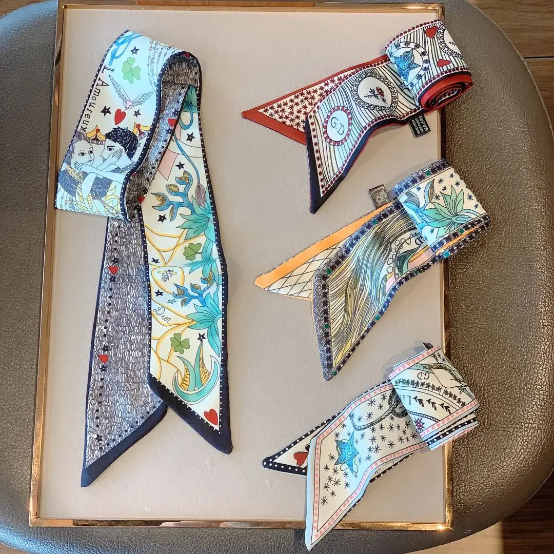 Модные аксессуары для волос длинный шарф ленты резинки женщин галстук бабочка