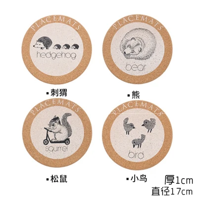 

Cork Insulation Nordic Coaster Placemat Drink Animal Round Practical Personalized Gifts Table Basse Marbre Drinkware EC50BD