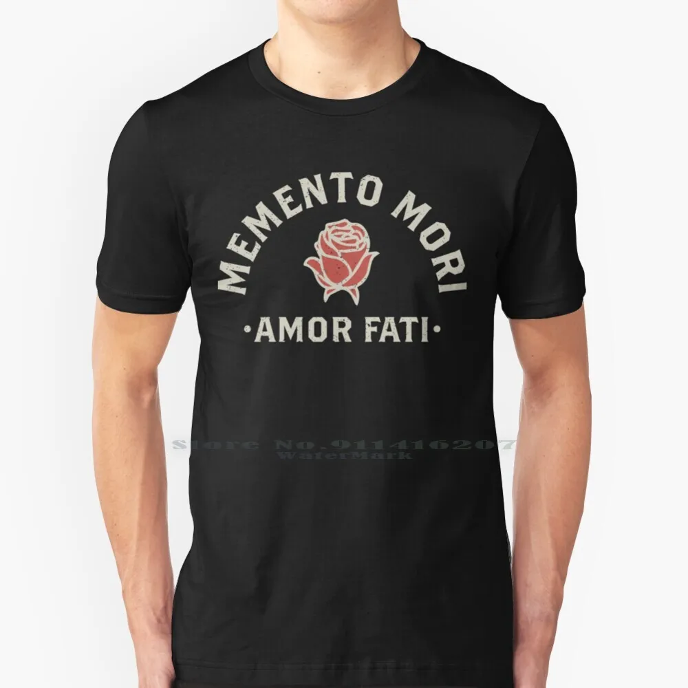 Memento Mori Amor Fati | Стоик Цитата | Унисекс футболка 100% чистый хлопок Memento Vevere Memento Mori Amor Fati Stoic