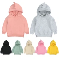 new arrival autumn fleece hoodies for kids solid color baby boys girls hooded clothing casual children pullover outerwear 6m 12y