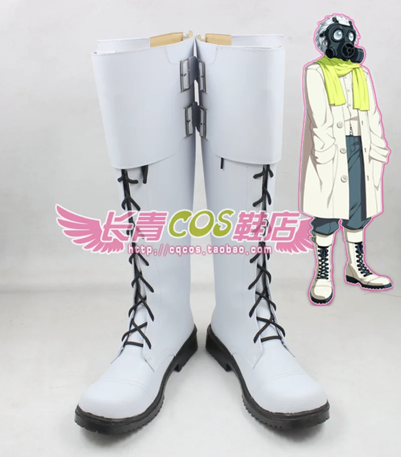 Anime DMMD Dramatical Murder Clear White Boots Boots Cosplay Party Shoes Custom Made