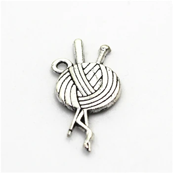 charm 100 шт./партия, вязанные игольчатые Подвески с застежкой-Омаром, подвески для браслета diy и браслета, ювелирные изделия, аксессуары, подвески - Окраска металла: charm