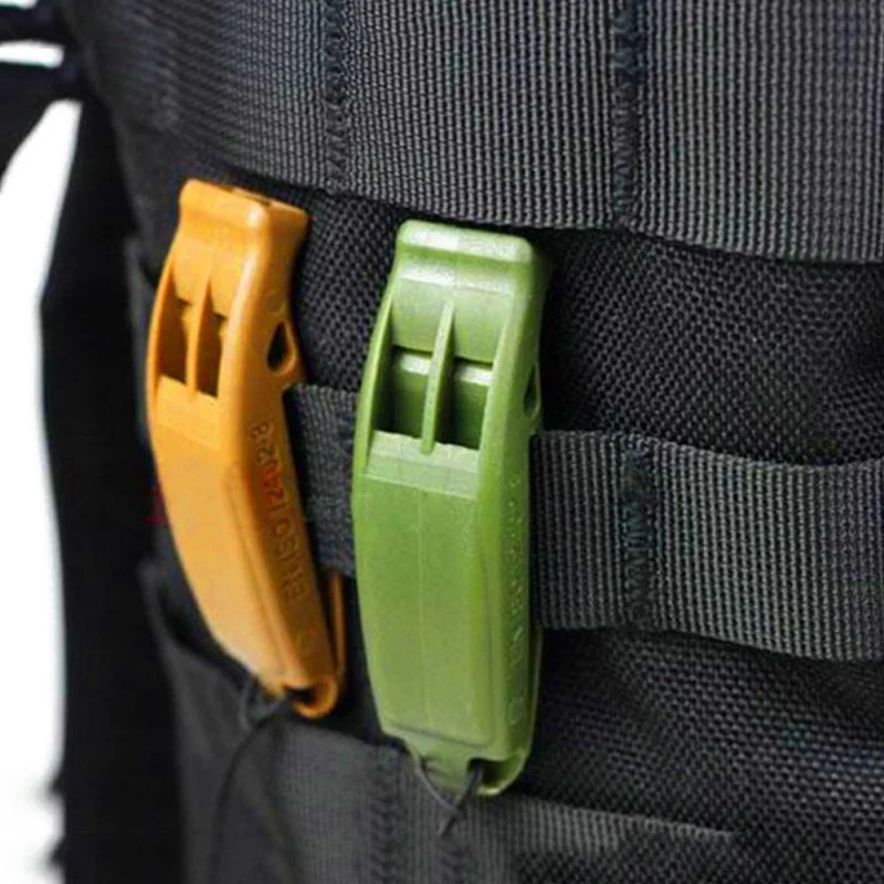 

2pcs Double-Frequency Whistle Outdoor Survival Lifesaving whistle Safety Camping Emergency Whistle Random Color