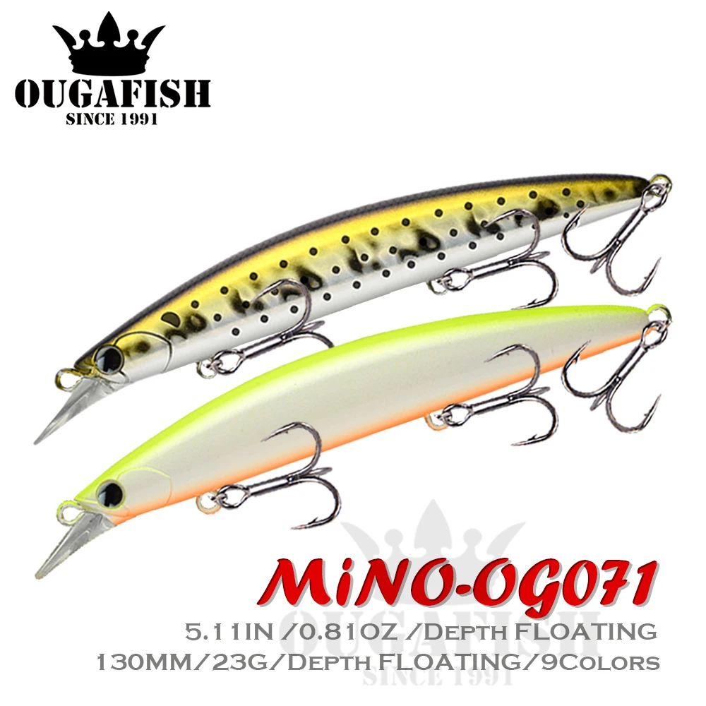 

Minnow Lure Fishing Goods Weight 23g 130mm Hard Floating Topwater Bait Pesca Wobblers For Trout Fish Lures Isca Artificial Baits