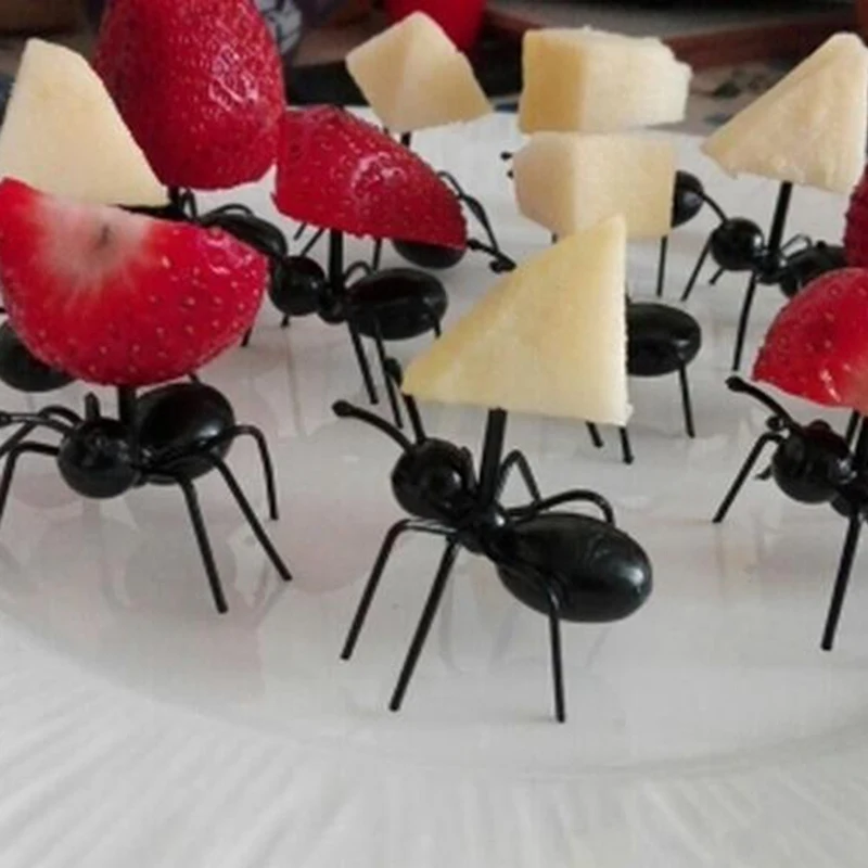 

12 pieces of ant shape fruit fork creative home living room kitchen supplies 4.5*4*5