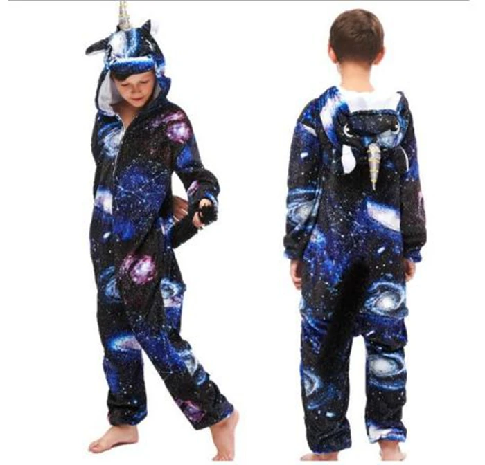 Новинка Пижама с единорогом Комбинезон животными для детей Одежда сна мальчиков