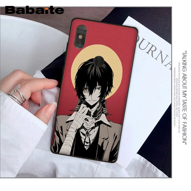 Babaite anime bungou stray dogs Dazai Osamu Phone Cover for Xiaomi MI MIX 2 2S MAX2 MAX3 6 8 8SE 9 9se Note 2 3 Redmi 5 plus