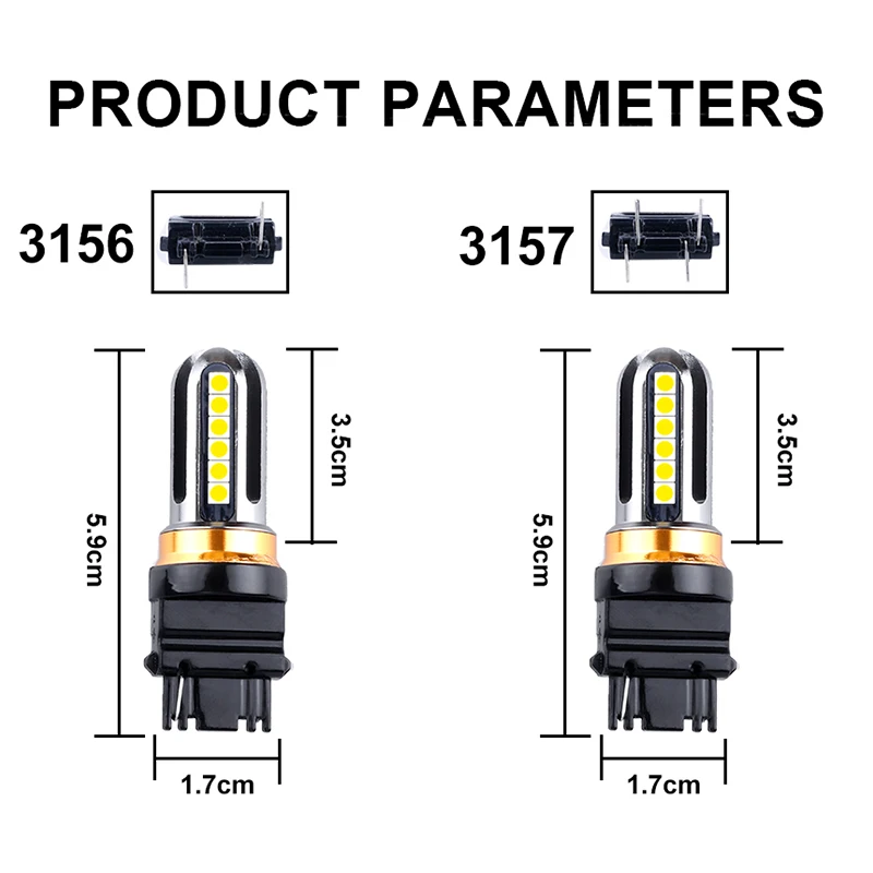 Автомобильные тормозные фонари заднего хода T25 LED 3157 P27/7 Вт 3156 автомобильные лампы