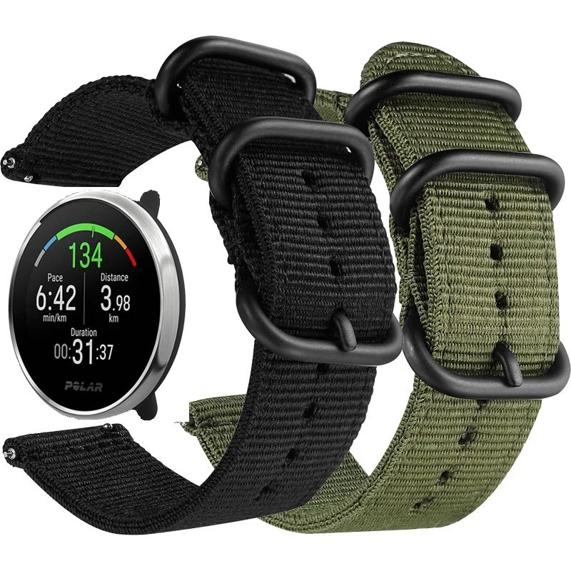 

Холщовый нейлоновый ремешок для Huawei Watch GT GT2 42 46 мм Honor Magic 2, ремешок для наручных часов, браслет, ремешок для POLAR IGNITE POLAR Vantage M