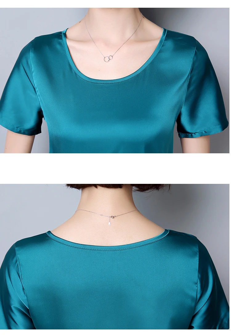 шифоновые шелковые женские топы Новые весенние блузки рубашка 2019 с коротким