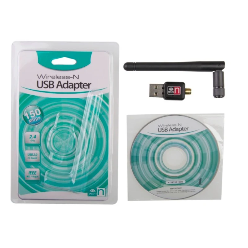 Беспроводной USB wi fi адаптер 150 Мбит/с 2DB Wifi Dongle USB2.0 WLAN приемник сетевая карта 802.11b/n/g