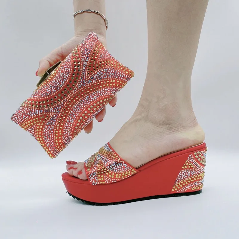 Комплект из туфель и сумочки в африканском стиле для свадьбы | Обувь