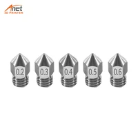new 1pcs mk8 stainless steel nozzle m6 thread 0 20 30 40 50 60 8m for 1 75 filament 3d printer extruder print head parts
