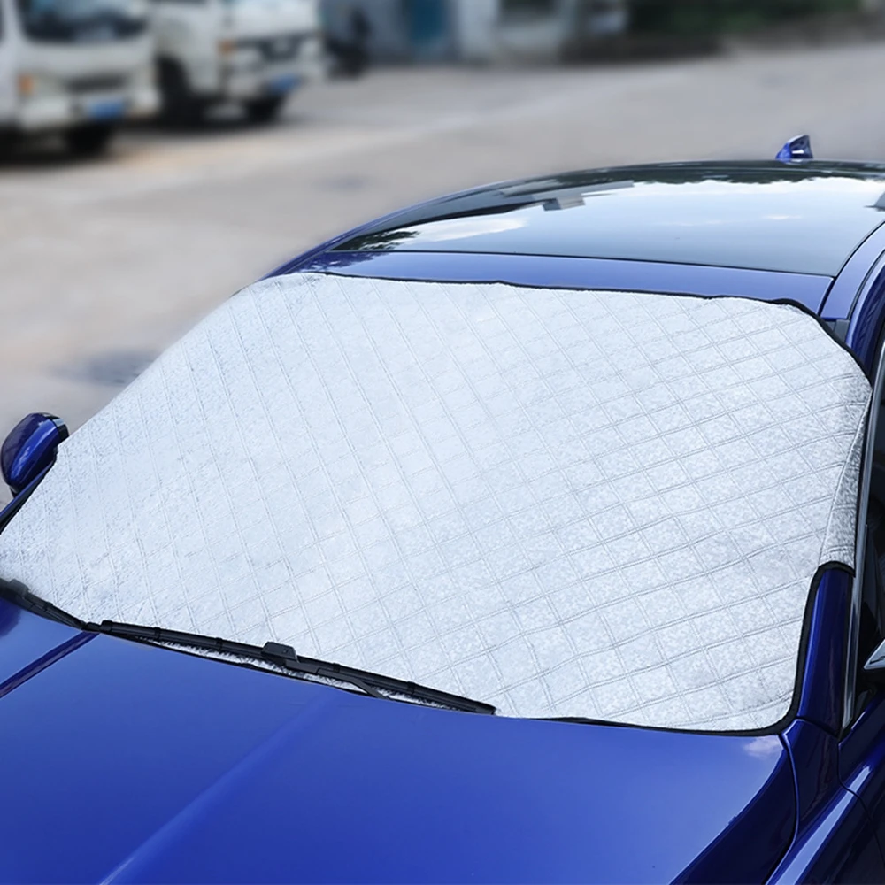 Чехол на лобовое стекло автомобиля зимний утолщенный защита от мороза и снега