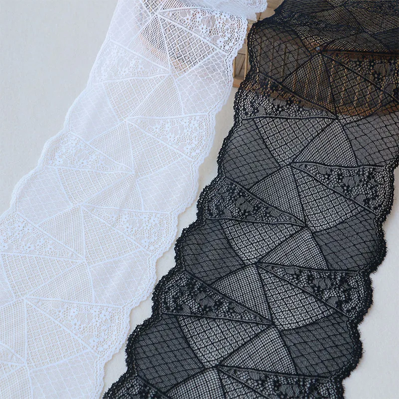 Черно белая эластичная кружевная мягкая драпировка шириной 18 см аксессуары для