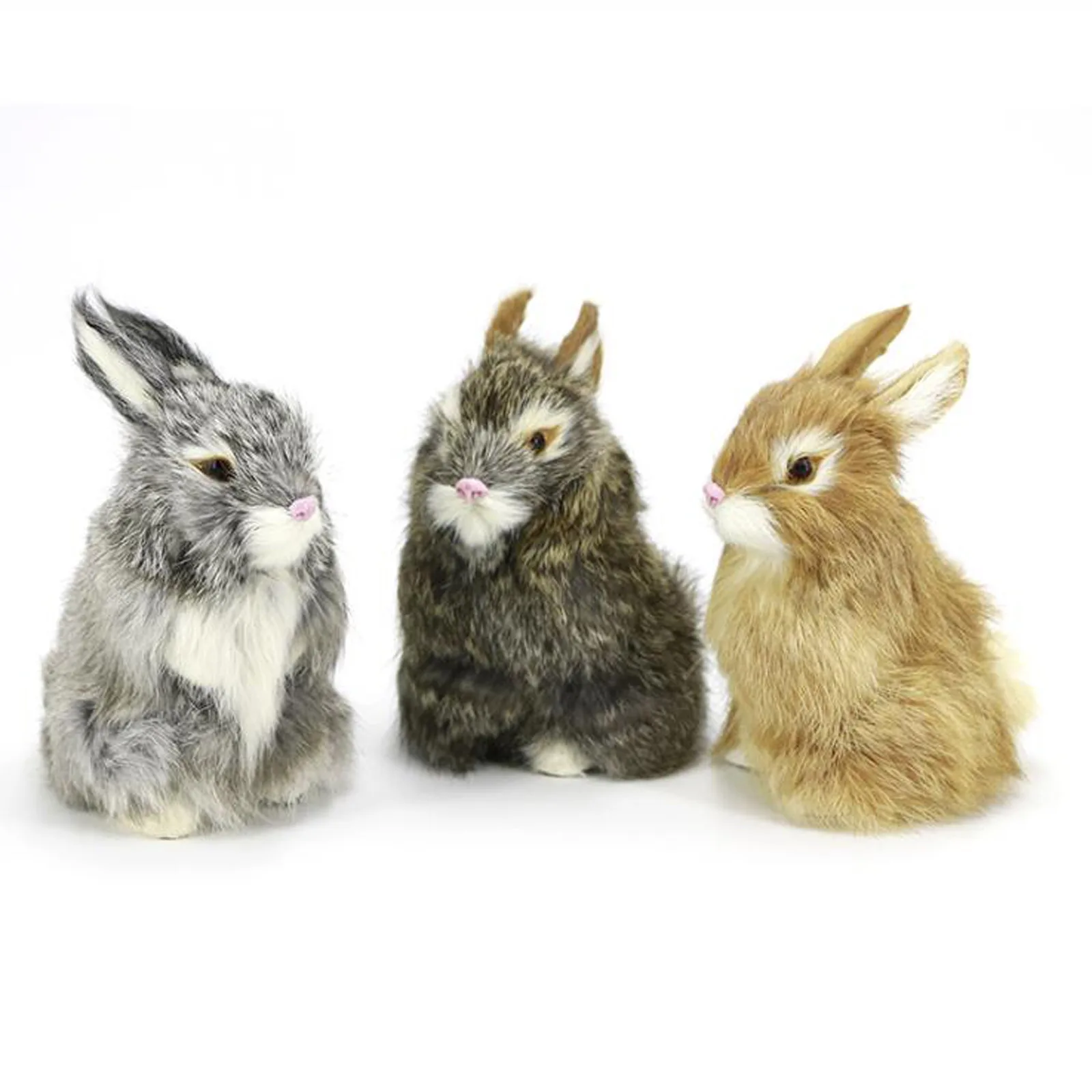 

Kids Toys Simulation Rabbit Animal Model Decoration Crafts Plush Gifts Mini Gift Home Furnishings
