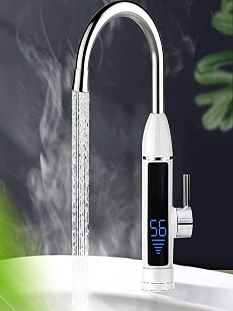 

New LCD Display Instant Hot Water Tap Digital Electric Faucet 3000W Tankless Kitchen Instant Hot Water Heater Kitchen Faucet