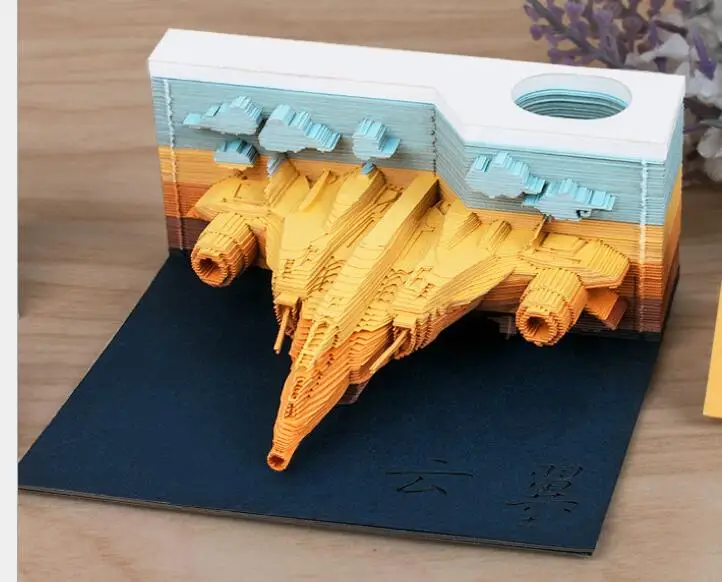 3d-блоки для заметок omoshiзеркала новинка винтажные здания автомобиль Рождество