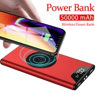 50000mah wireless portable charger fast charging with 2usb external battery digital display power bank for xiaomi samsung iphone
