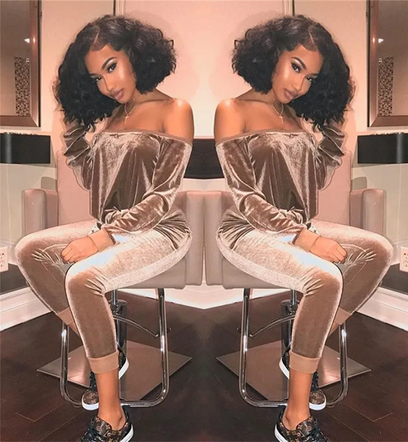 Женский бархатный комбинезон с длинным рукавом и вырезом лодочкой|casual jumpsuit|rompers