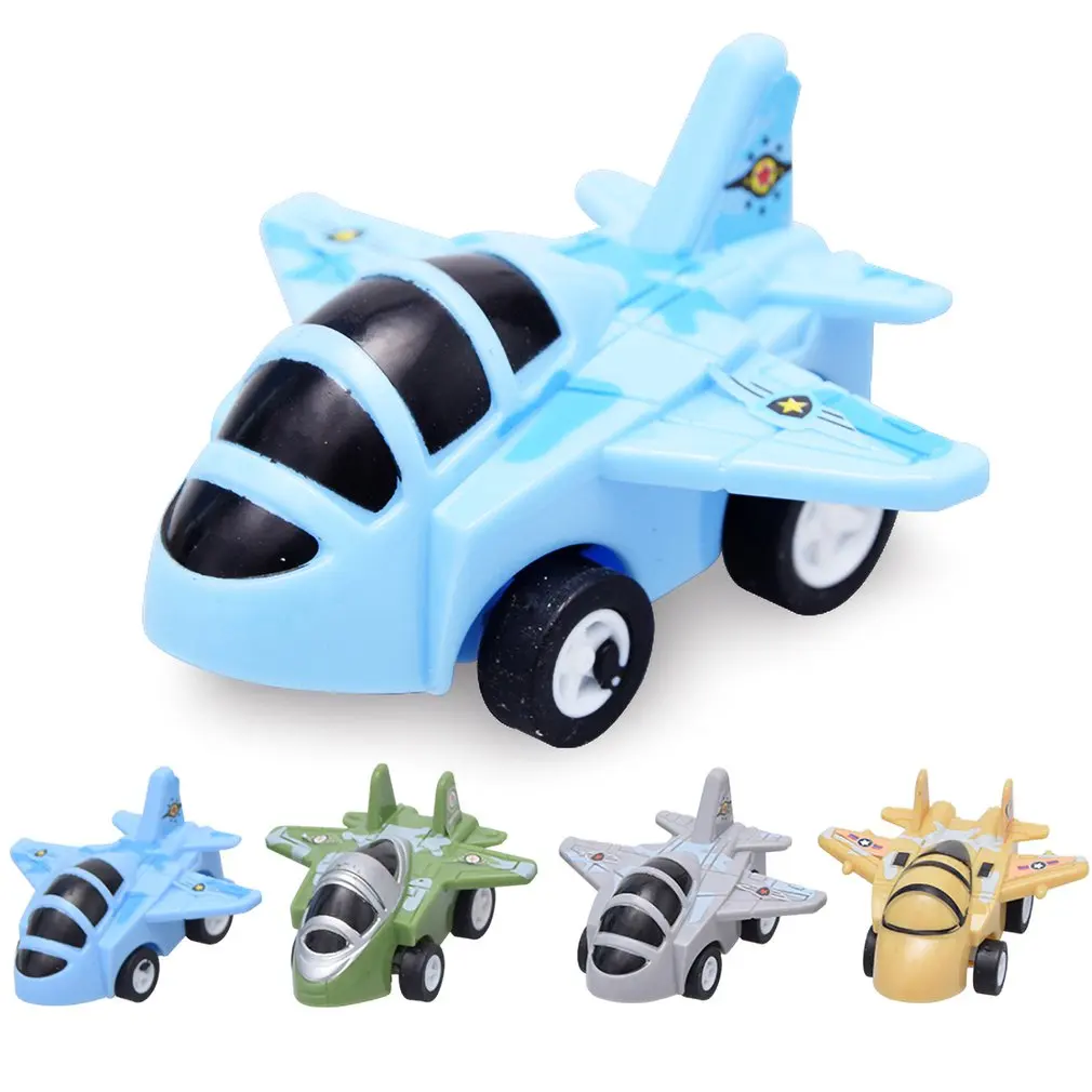 Мультяшный мини откатный маленький самолет детская имитация Fightback модель