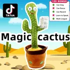 Забавное 32 см электрическое танцевальное растение кактус плюшевая игрушка с 120 английскими и русскими испанскими песнями Музыка для детей детские подарки