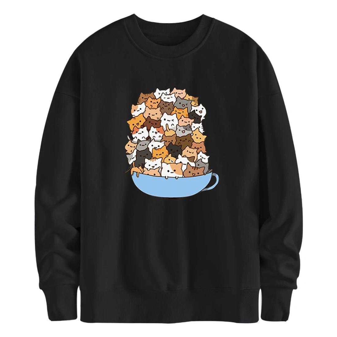 

Миске с изображением кота Флисовые Кофты человек Толстовка Harajuku мужская верхняя одежда мода 2020 Толстовка с длинным рукавом свитера Moleton ...