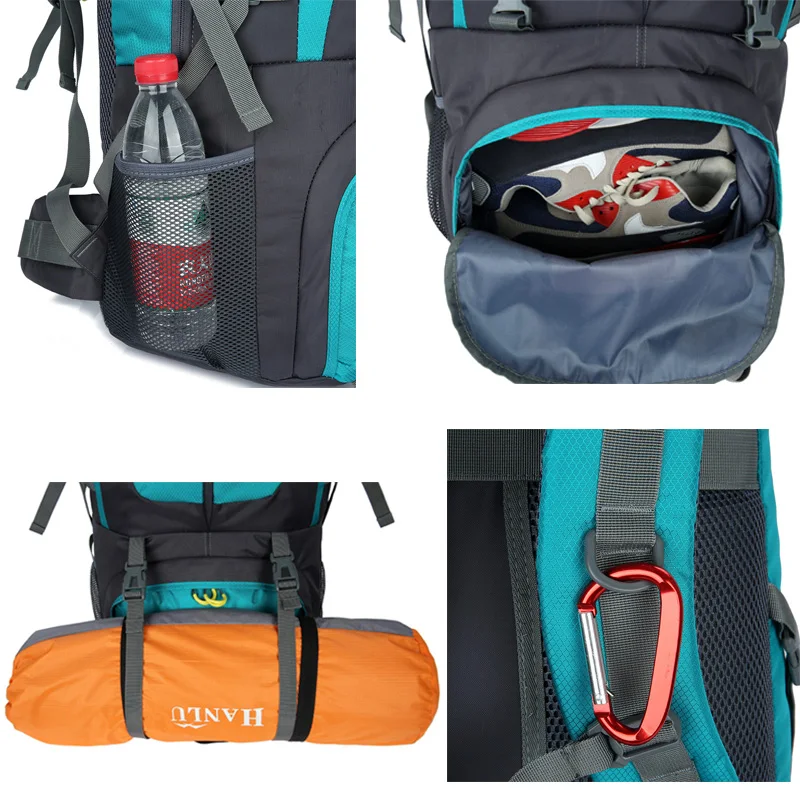

Backpack 40 Liters-60L 50L Nylon Backpacks Woman Travel Sports Hiking Backpacks Many Pockets For Climber Backpack Men Camping