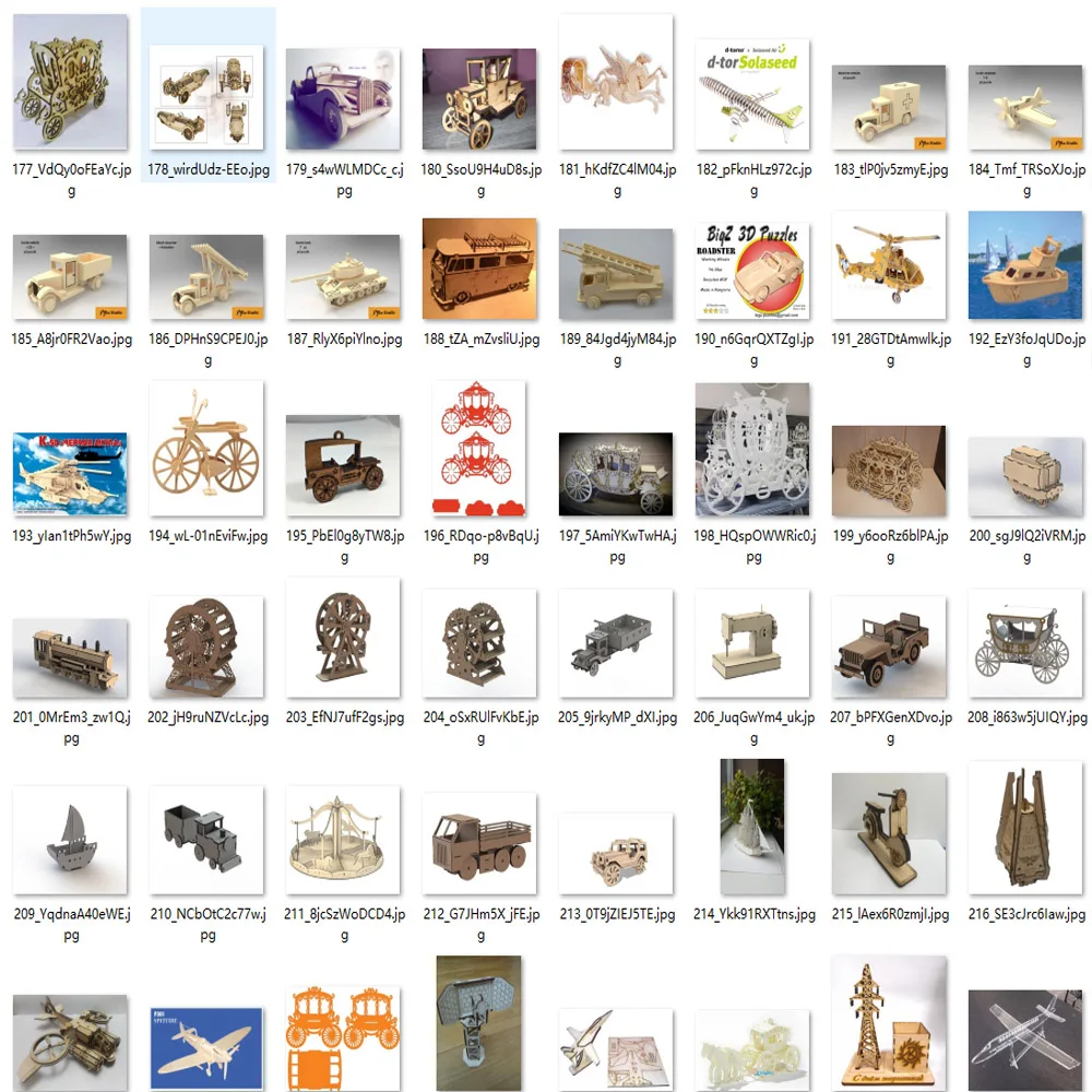 Автомобиль грузовик танк самолет двигатель велосипед 2D файл 3D модель дизайн в