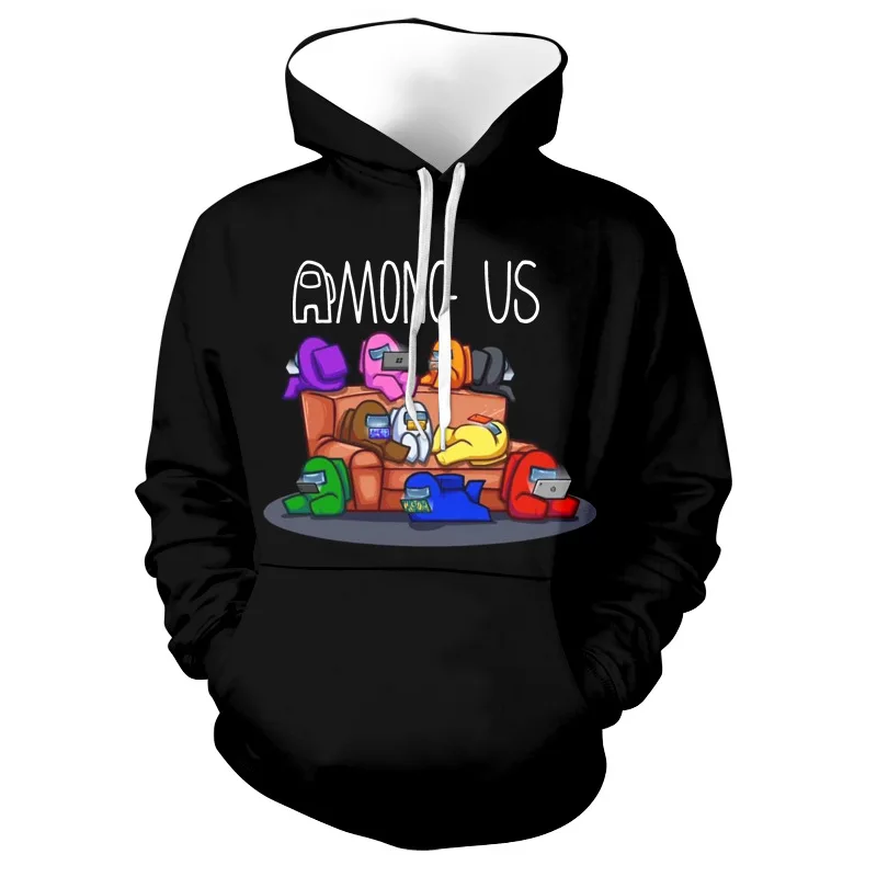 

2020 Europe and America Children Game Among Us Impostor Hoodie Cartoon 3D Anime Loose Plus SizePullover Harajuku Sudadera