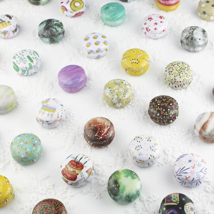 Круглый пустой железный ящик портативная губная помада на молнии крем для