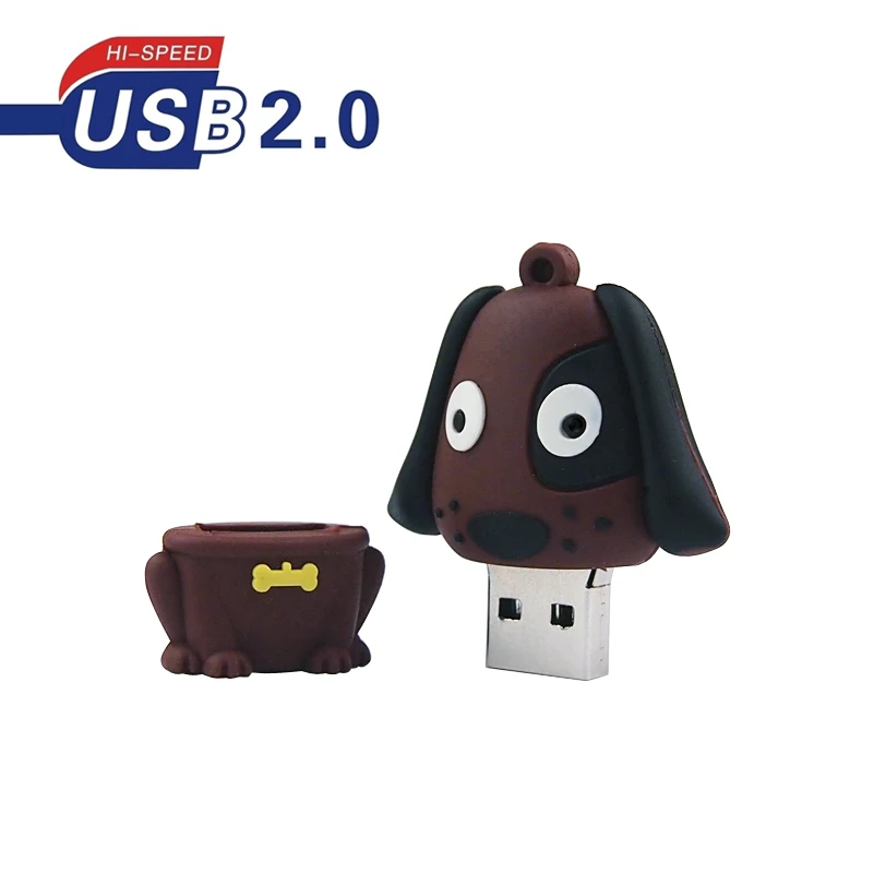 Флэш накопитель usb с мультипликационным принтом флеш изображением собаки 128 Мб 4