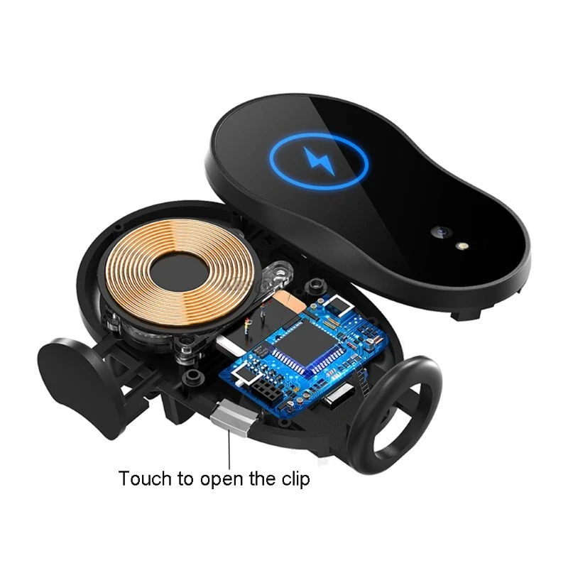 universal car qi 15w wireless fast charger cup mobile phone holder mount automatic infrared smart sensor clamping mount stand free global shipping