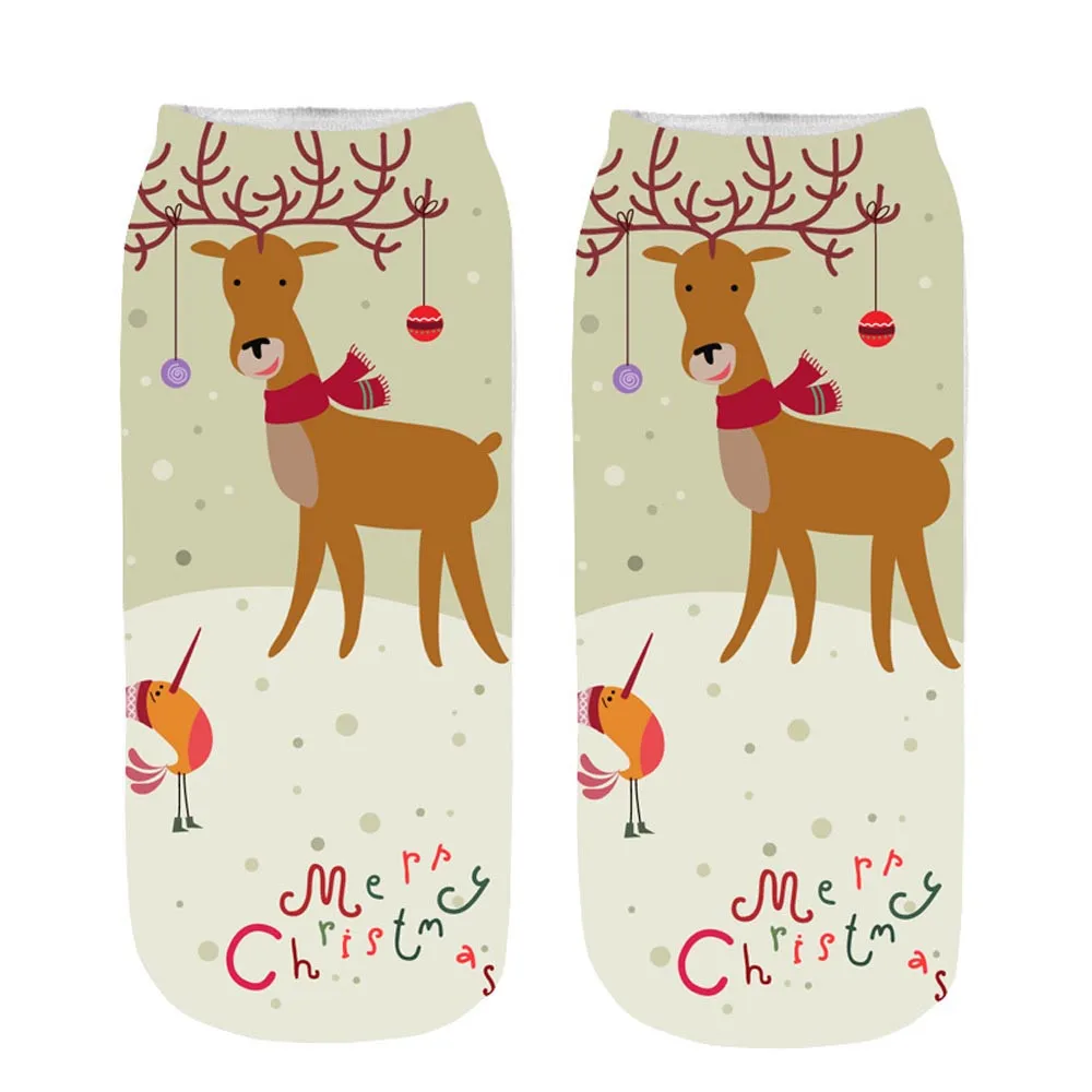 

Unisex Christmas Funny 3D Fashion Printed Casual Socks Cute Low Cut Ankle Socks