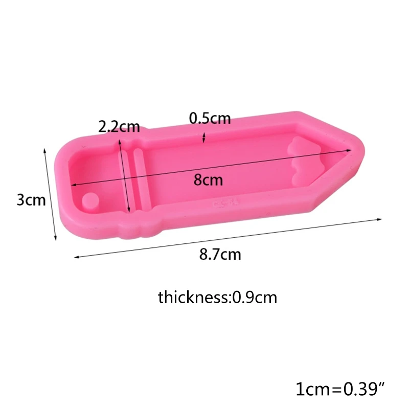 

Crystal Epoxy Resin Mold Super Glossy Pencil Key Chain Casting Silicone Mould MXME