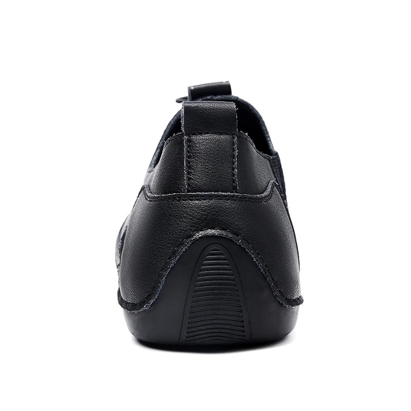 Лоферы мужские без шнуровки кожаные мягкие дышащие повседневная обувь для