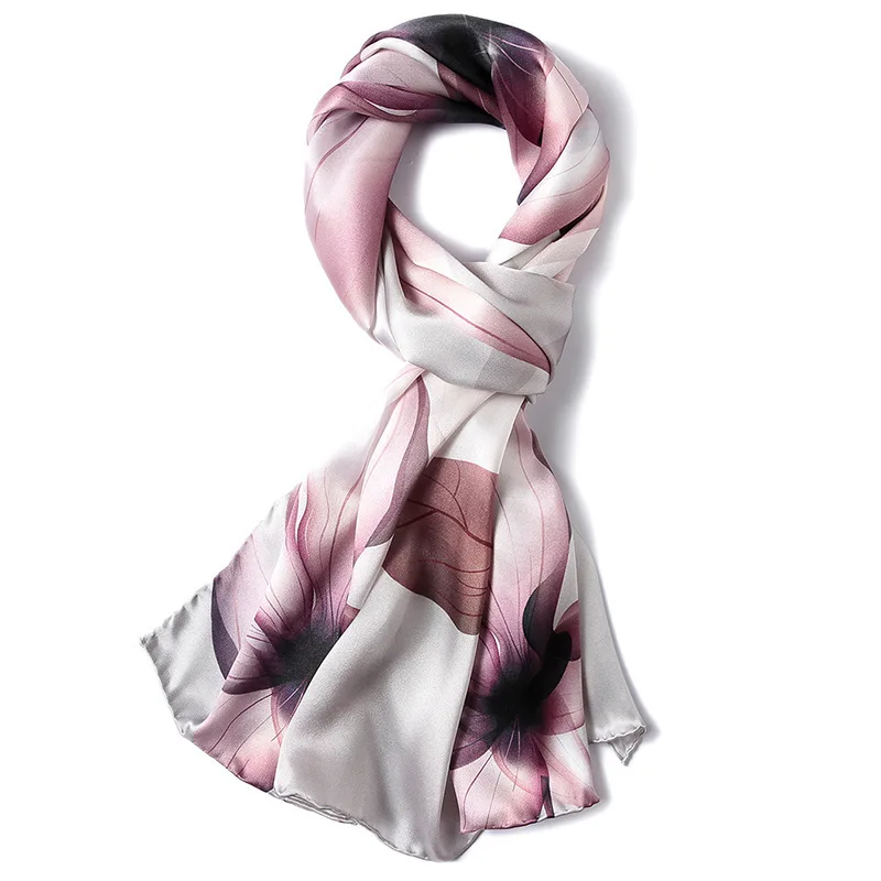 

Women's scarf, high-end Oriental silk scarf, printed silk boutique scarf for women, 175 * 52cm