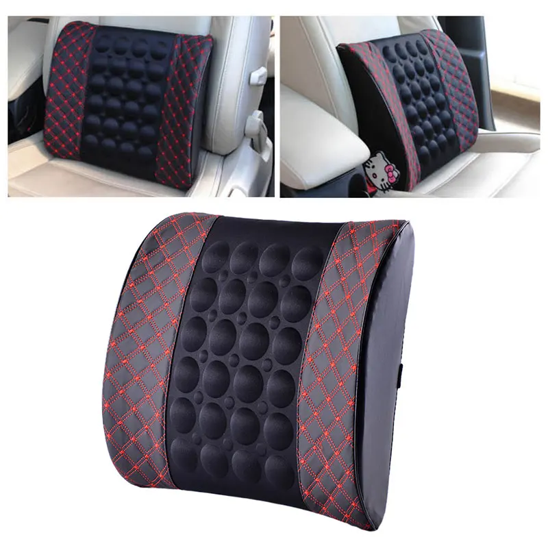Miglior Auto Elettrica Auto Cuscino Di Massaggio Lombare Elettrico Morbido Elettrico Di Massaggio Accessori Sedile Posteriore Sedia Da Ufficio Cotone + Pelle