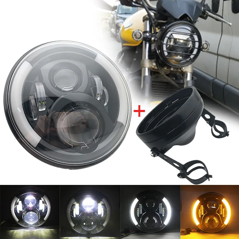 

7 inch 50W LED Motorbike headlight For Honda Road King Headlight 7 inch LED H4 White DRL.