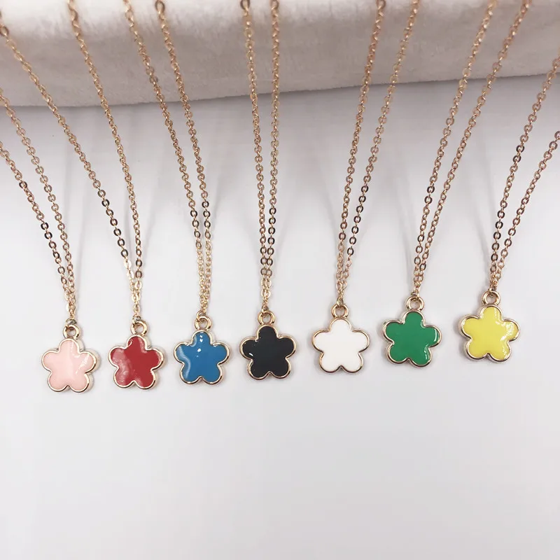 Классическая мода ожерелье с кристаллом в форме цветка нежный клевер подвеска