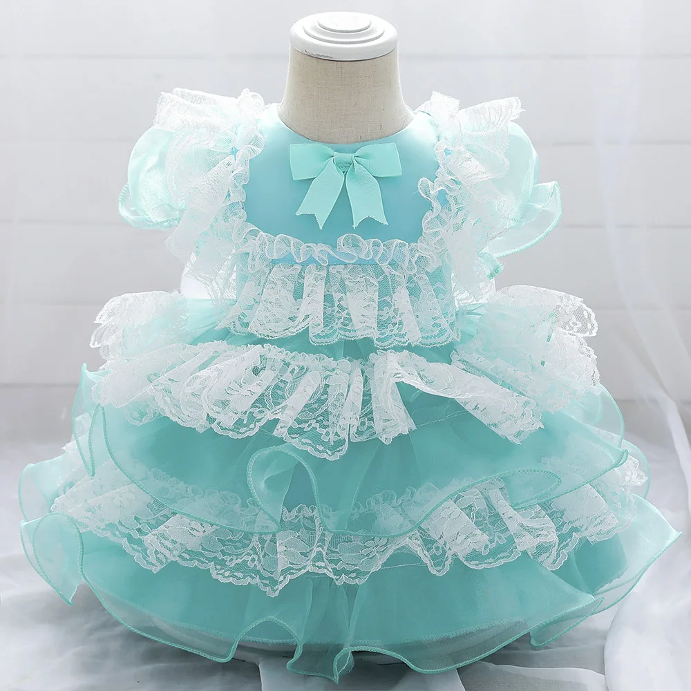 

Christening Toddler Baby Girl Infant Princess Kids Clothes Children For Party Wedding Baby 1 Year Birthday Dress