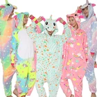 Кигуруми Единорог Onsie женская пижама зимняя панда Стич комбинезон для взрослых мультфильм животных пижамы Косплей Плюшевые пижамы комбинезоны
