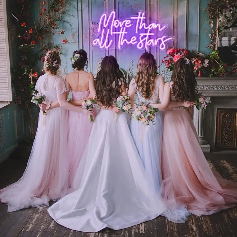 

Изготовленный на заказ больше, чем все звезды неоновая вывеска для организаций и магазинов Настенные светильники свадебное мероприятие ве...