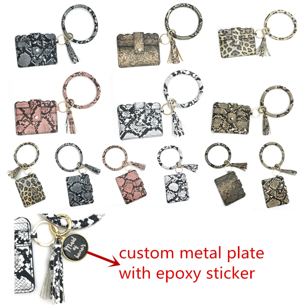 Изготовленный на заказ Женский брелок Круглый браслет кольцо для ключей женщин с