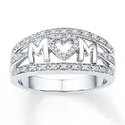 Женские кольца в форме сердца, кольца из розового золотасеребра с отверстиями для мам, ювелирные изделия, подарок на день матери, 2021