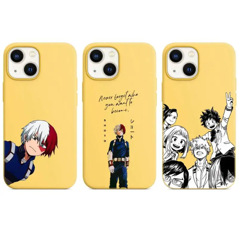 

Tokyo Avengers Phone Case for iphone 13 12 XS 11 pro max mini SE 2020 6 6s 7 8 plus X XR cases candy color yellow funda