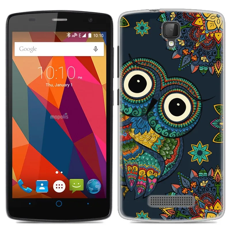 ZTE Blade L5 Plus Case 5.0-inch Back Cover Silicone Soft TPU Cartoon Flower Owl for Phone Cases Fundas Coque |