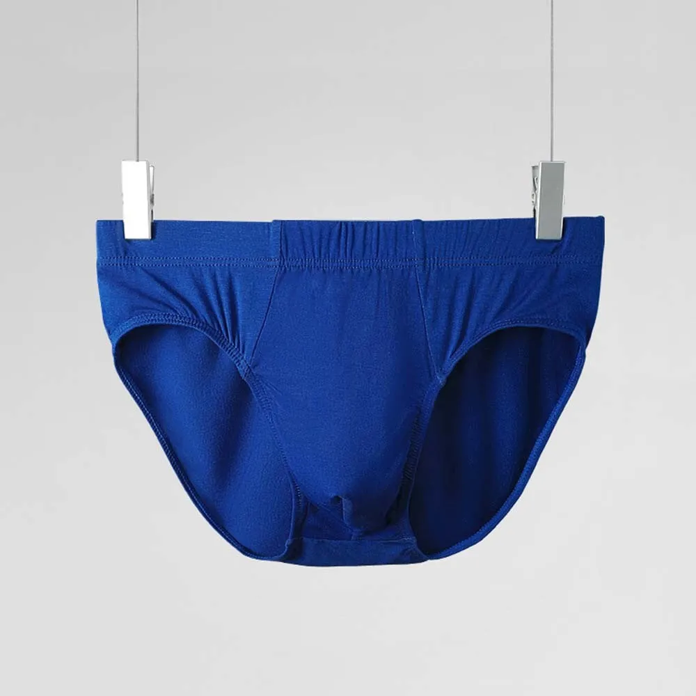 

Sexy Mens Solid Color Low Waist Pouch Underwear Modal T-back Thong New 2021 Briefs Men Bamboo Fiber Mens Bodysuit Male Underpant