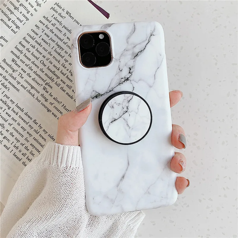 0904 7 COOLY мраморный чехол для huawei P30 Pro P20 Lite чехол для iphone 11 Pro Max телефон Coque на силиконовый чехол розовый белый Держатель подставка - Цвет: 0904 7